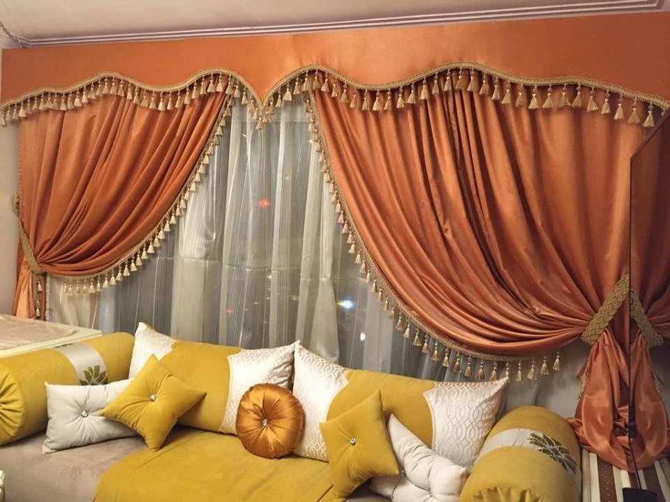 Rideau Velours Salon Marocain Design 2019