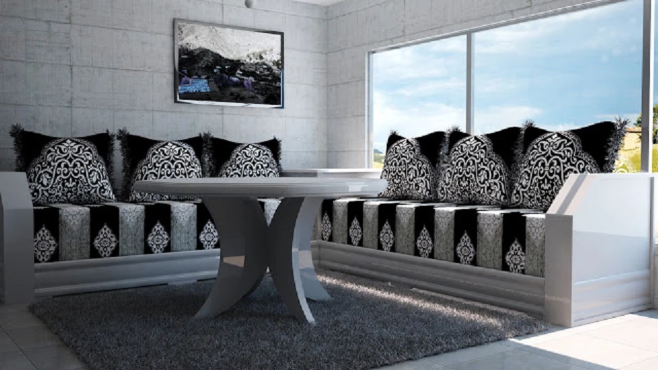 Salon marocain confortable modèle 2019