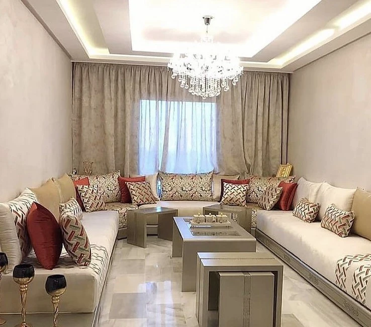 Salon marocain traditionnel 2022 en bois